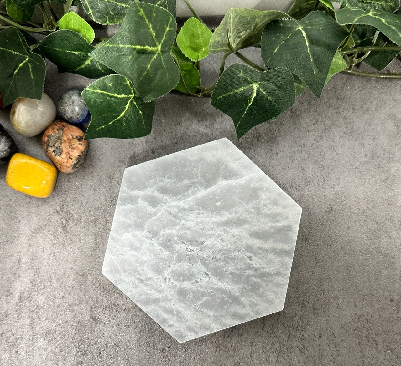 Selenite Hexagon Charging Plates Heavenly Healing
