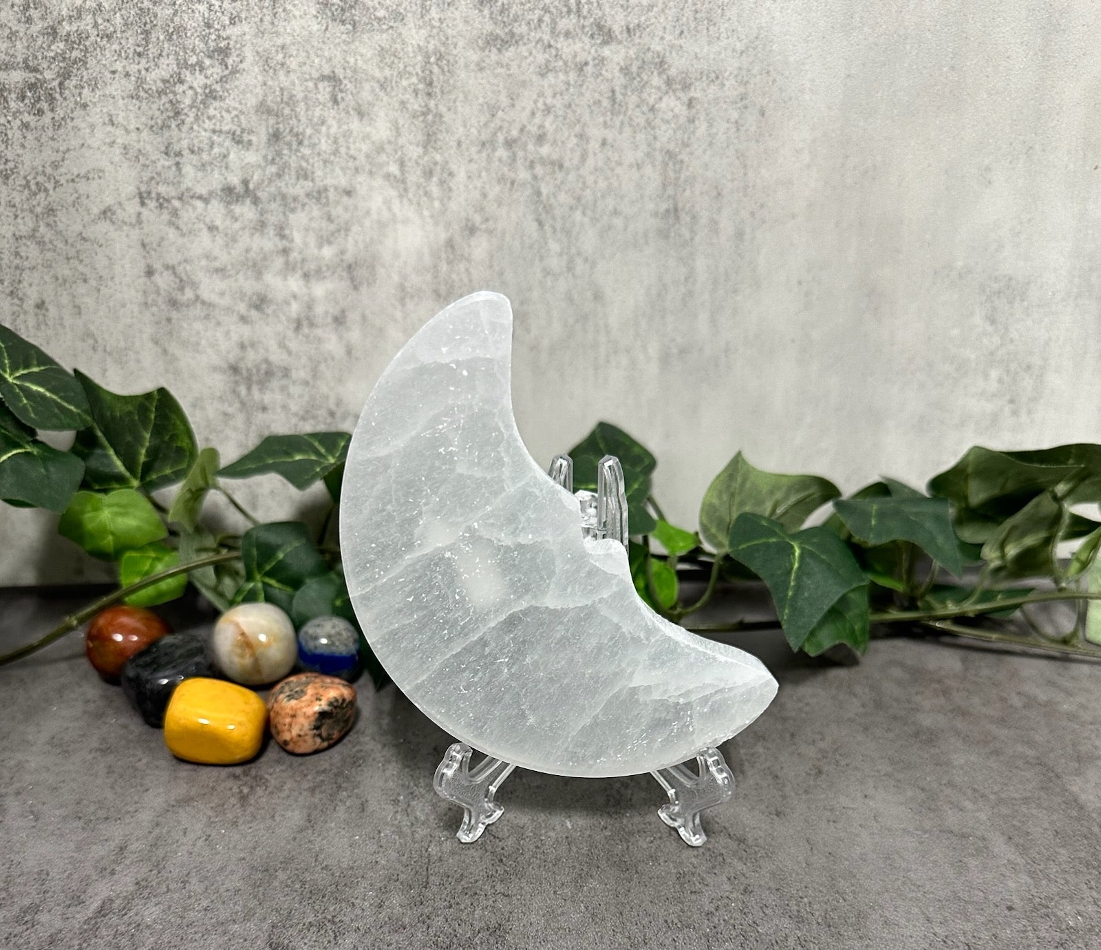 Selenite Moon Charging Plate Heavenly Healing