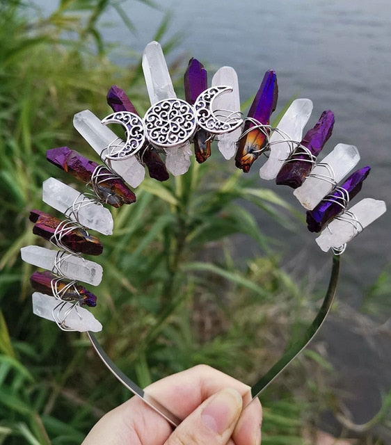 Triple Goddess Crystal Crown Heavenly Healing