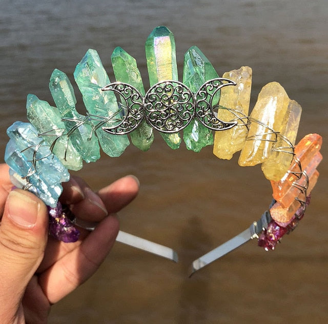 Triple Goddess Crystal Crown Heavenly Healing