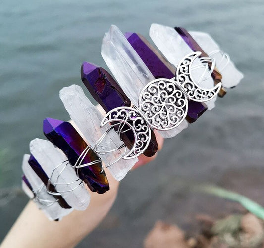 Triple Goddess Crystal Crown Heavenly Healing