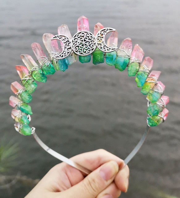 Triple Goddess Crystal Crown Heavenly Healing