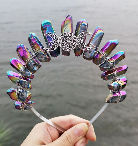 Triple Goddess Crystal Crown Heavenly Healing
