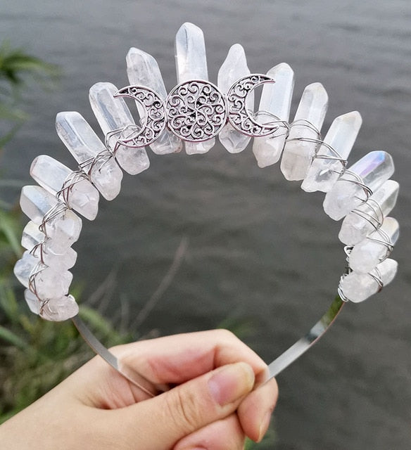 Triple Goddess Crystal Crown Heavenly Healing