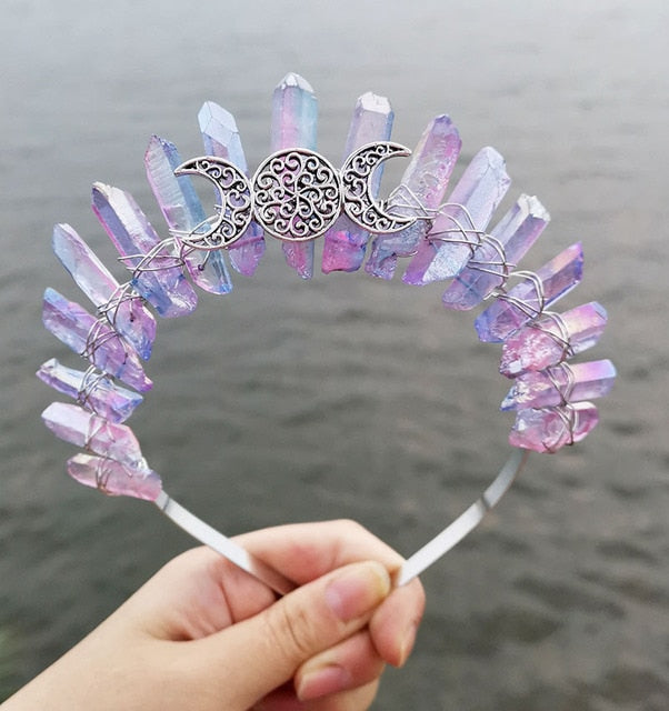 Triple Goddess Crystal Crown Heavenly Healing