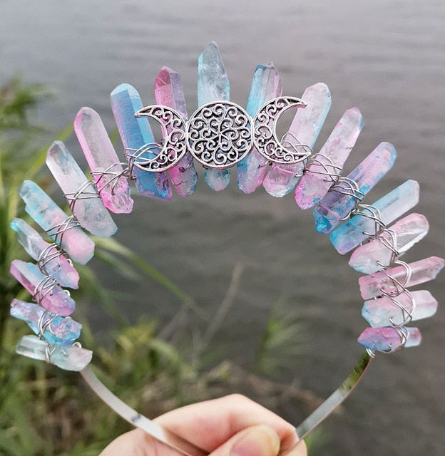 Triple Goddess Crystal Crown Heavenly Healing