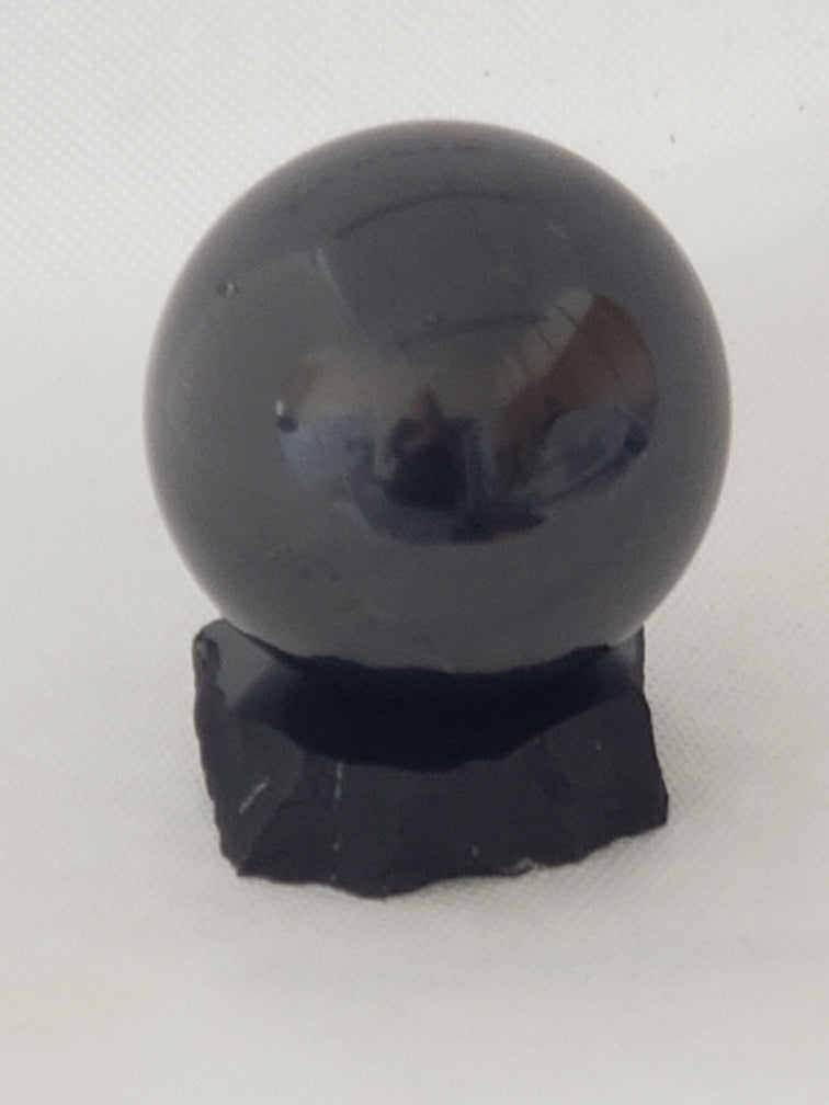 Shungite Sphere and Base Heavenly Healing