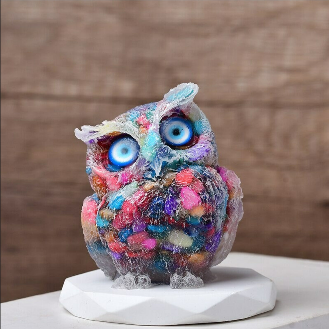 Crystal Resin Owl Heavenly Healing