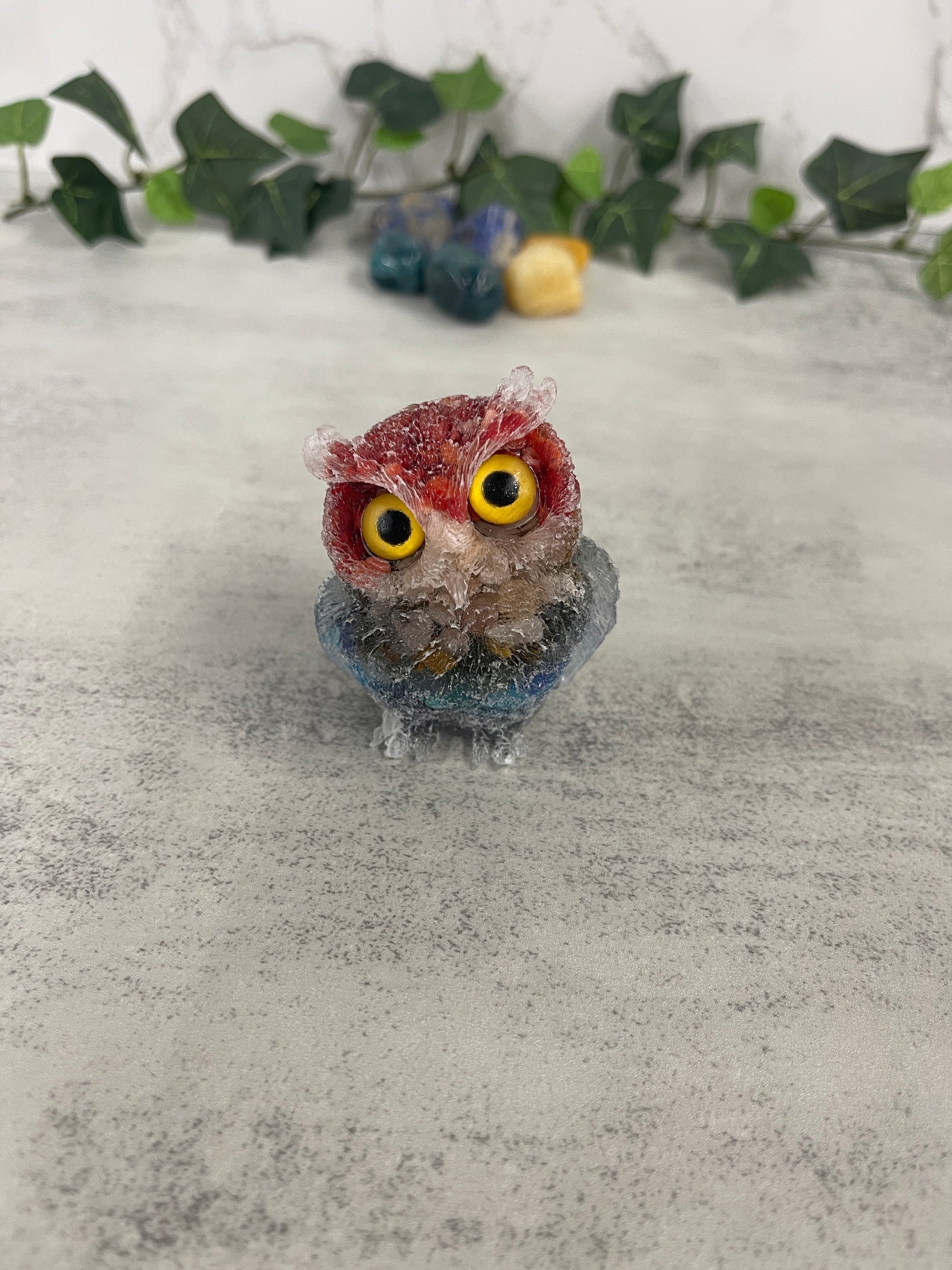 Crystal Resin Owl Heavenly Healing