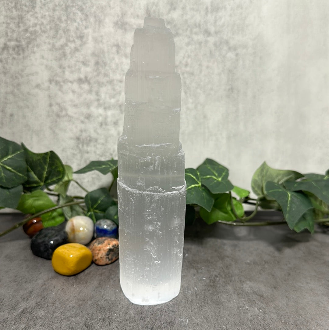 Selenite Rough Tower Heavenly Healing