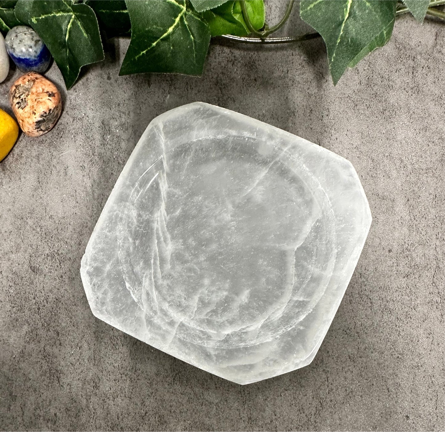 Selenite Medium Squared Dish Heavenly Healing