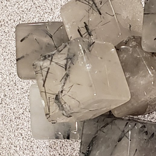 Black Tourmaline In Quartz Cube Heavenly Healing