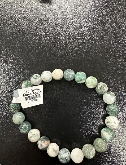 White Moss Agate Bracelet Heavenly Healing